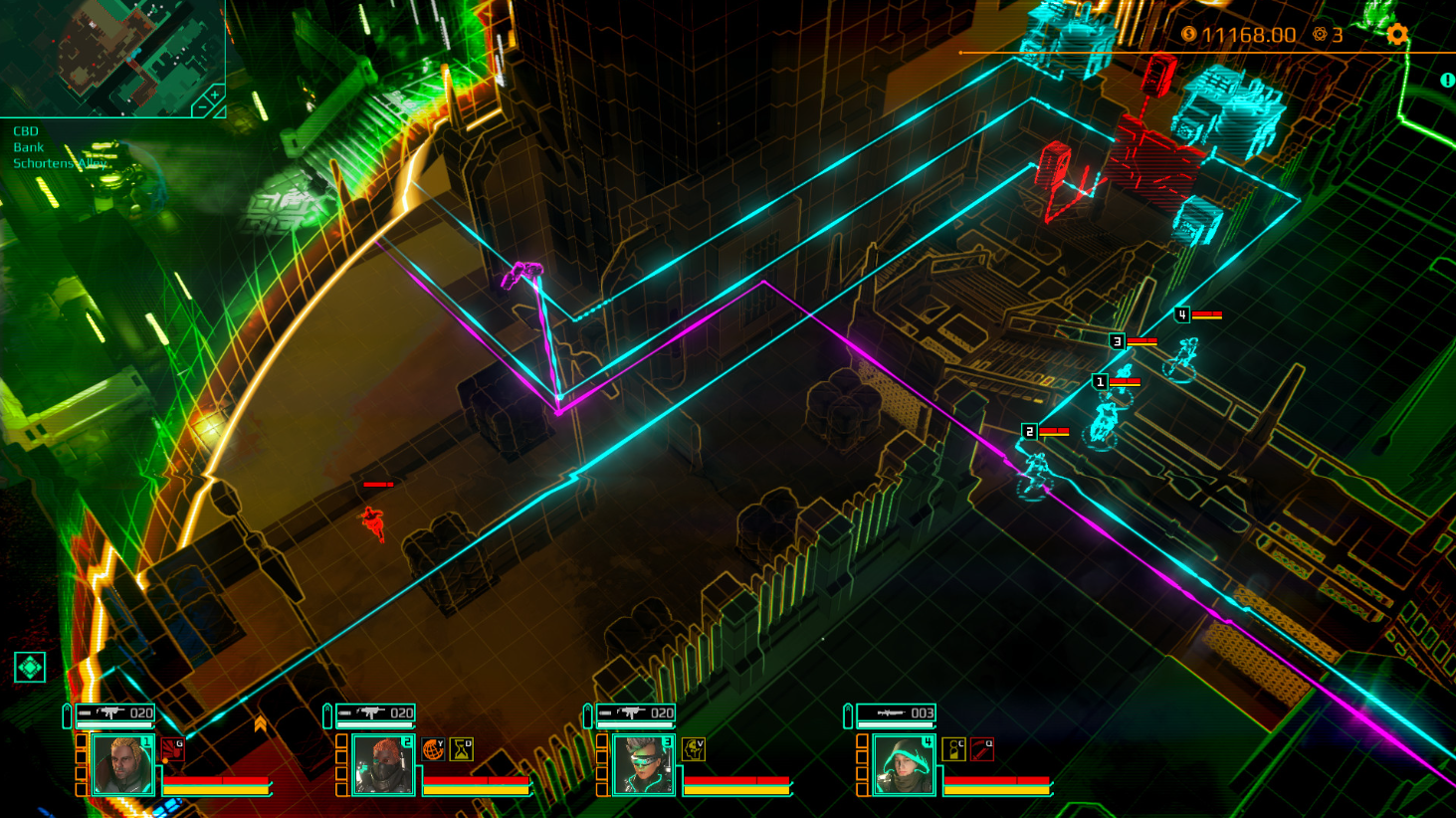 Satellite Reign neon in the city